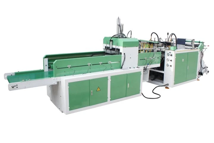 Mașină complet automată de fabricare a pungilor de tricouri cu o singură linie